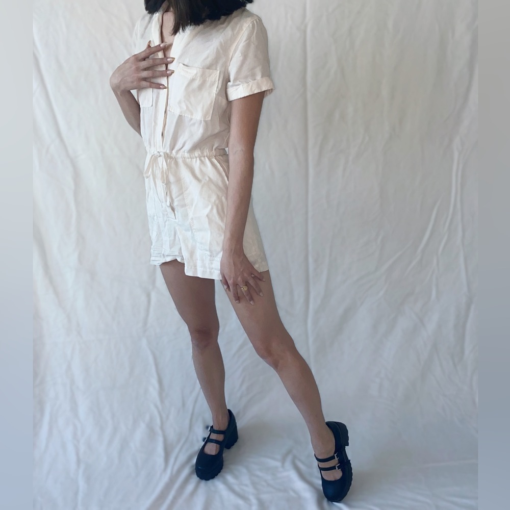 WHITE BALLETCORE ROMPER